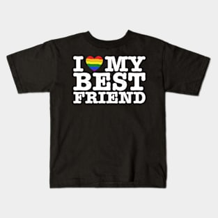 I Heart My Best Friend - Love LGBT LGBTQ Kids T-Shirt